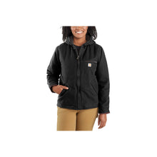 104292 -  WOMEN'S LOOSE FIT WASHED DUCK SHERPA LINED JACKET - 3 WARMEST RATING