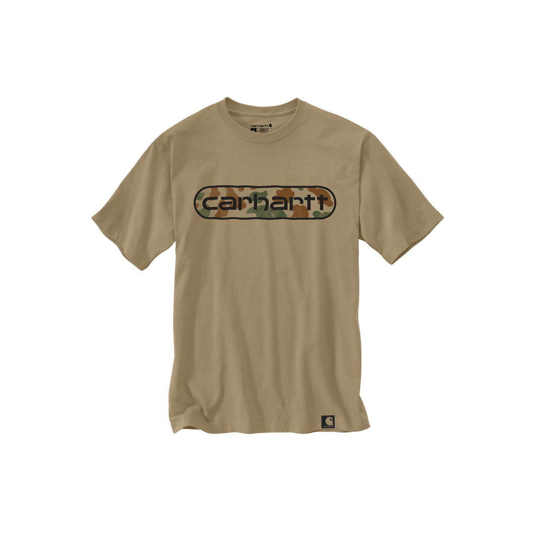 106043 - LOOSE FIT HEAVYWEIGHT SHORT-SLEEVE CAMO LOGO GRAPHIC T-SHIRT
