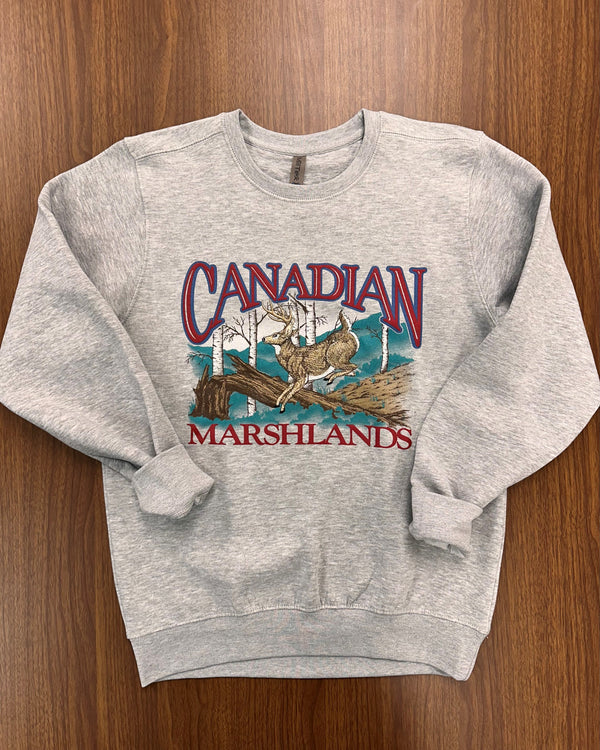 903 HGY - RETRO CANADIAN CREWNECK, DEER