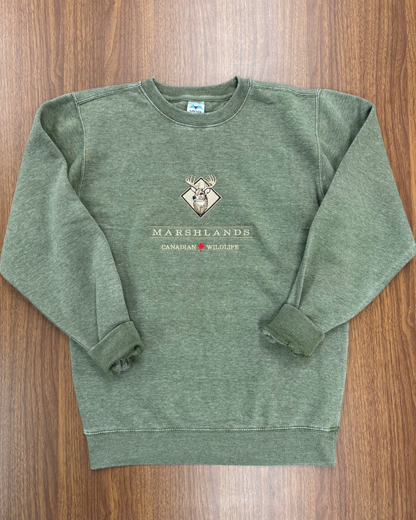 B771 603 - MARSHLANDS WILDLIFE, DEER VINTAGE CREWNECK