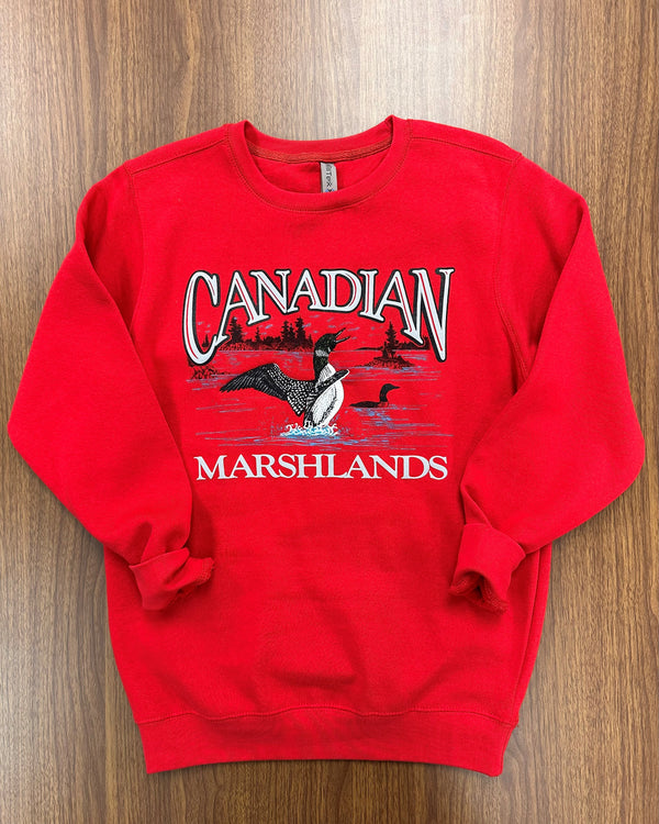 903 RED - RETRO CANADIAN CREWNECK, LOON