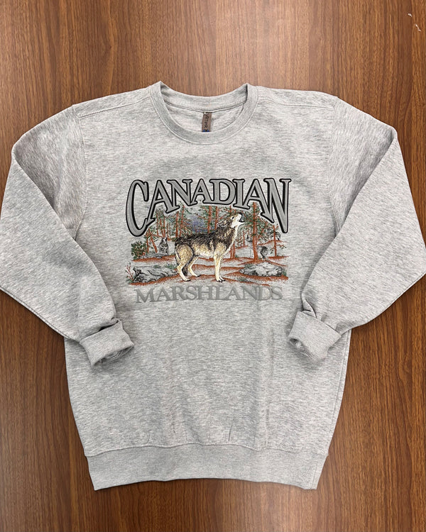 903 HGY - RETRO CANADIAN CREWNECK, WOLF