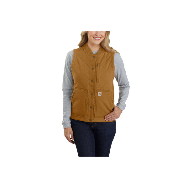 104423 - WOMEN'S RUGGED FLEX® RELAXED FIT CANVAS INSULATED RIB COLLAR VEST
