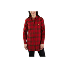 105575 - WOMEN'S RUGGED FLEX® RELAXED FIT MIDWEIGHT FLANNEL LONG-SLEEVE PLAID TUNIC