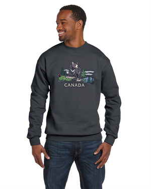 CLASSIC FIT CREWNECK, BEAR EMBROIDERY