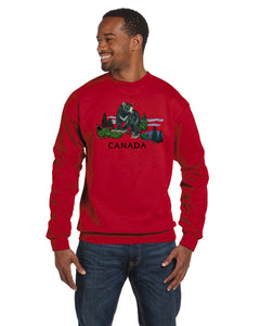 CLASSIC FIT CREWNECK, BEAR EMBROIDERY