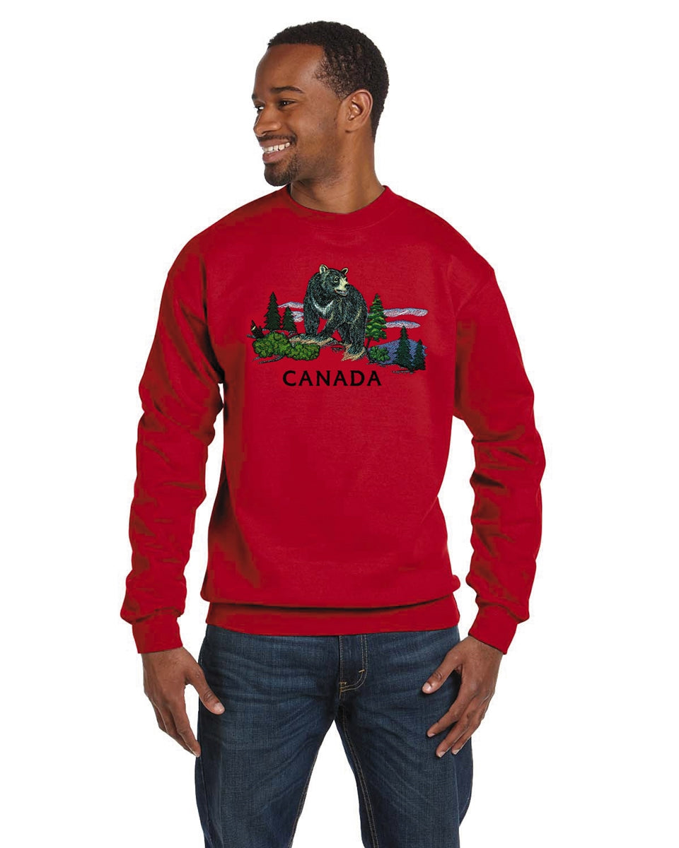 CLASSIC FIT CREWNECK, BEAR EMBROIDERY