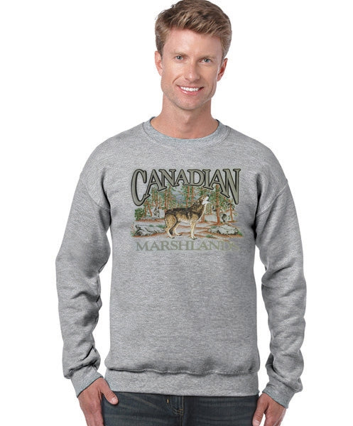RETRO CANADIAN CREWNECK, WOLF